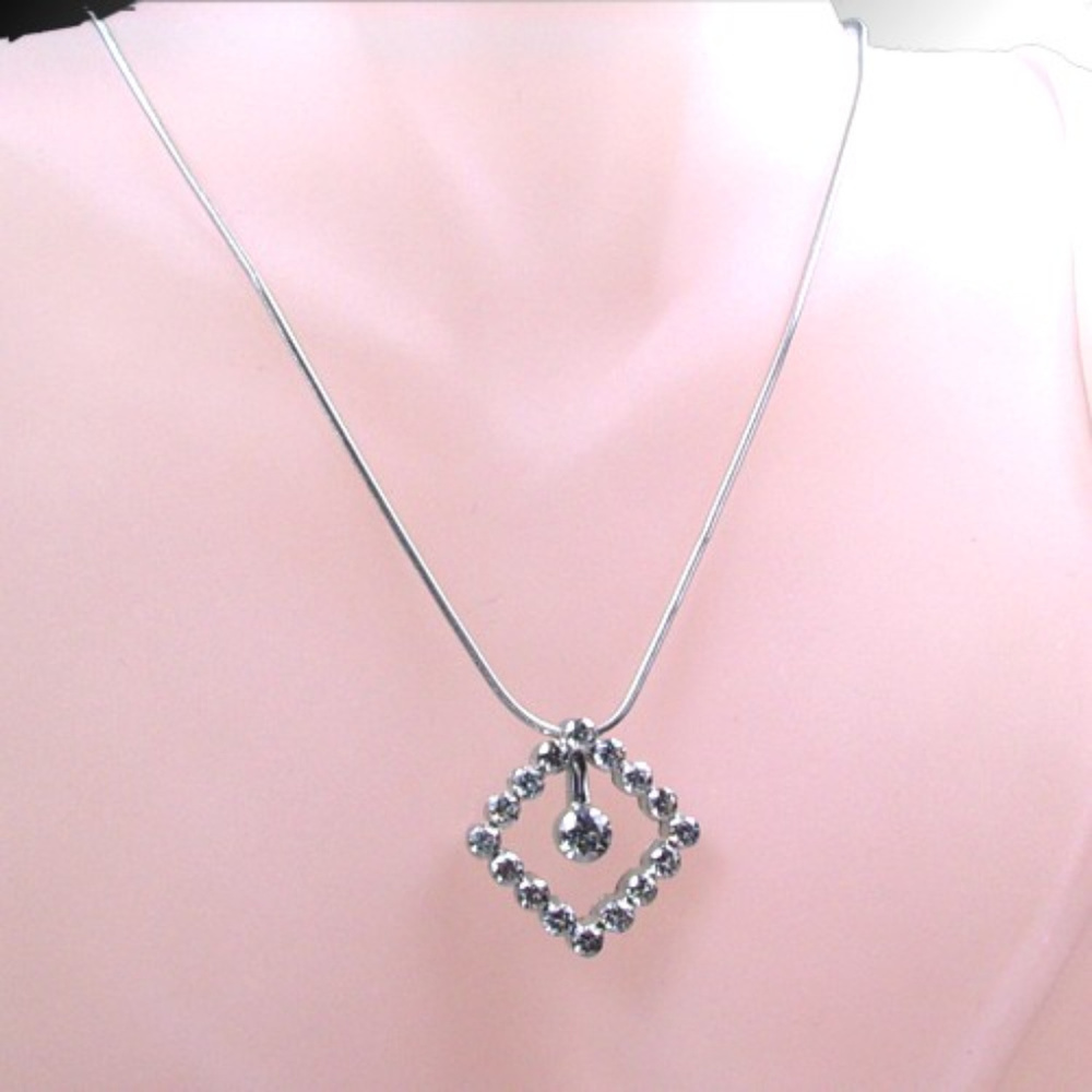 Diamond Invisible Necklace 2.00TDW 18KT White Gold